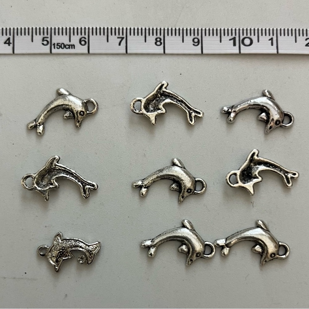 Silver Colored Dolphin Charms